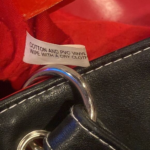 Mickey Mouse Black Purse Shoulder Bag Red Sequin Belly Vintage - Picture 9 of 11